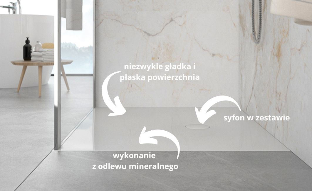 Sanplast Open Mineral brodzik 160x90 cm prostokątny biały 645-430-0590-01-000