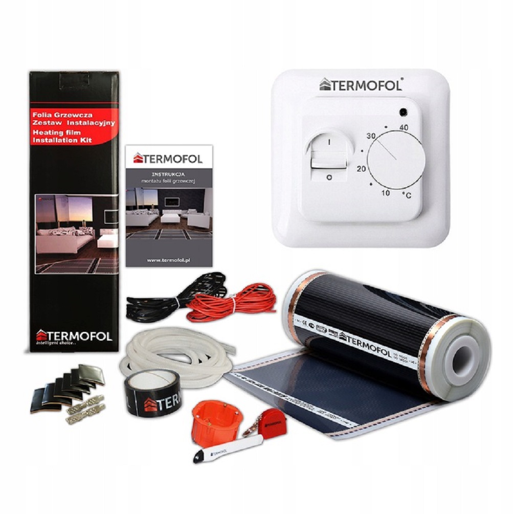 Termofol TF folia grzewcza 2 m2 220W/m2 z akcesoriami i termoregulatorem TF-H3 białym TF310.220.H3.20
