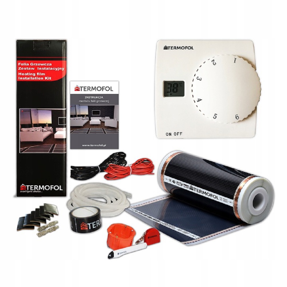 Termofol TF folia grzewcza 22 m2 80W/m2 z akcesoriami i termoregulatorem TF-H2 białym TF305.80.H2.220