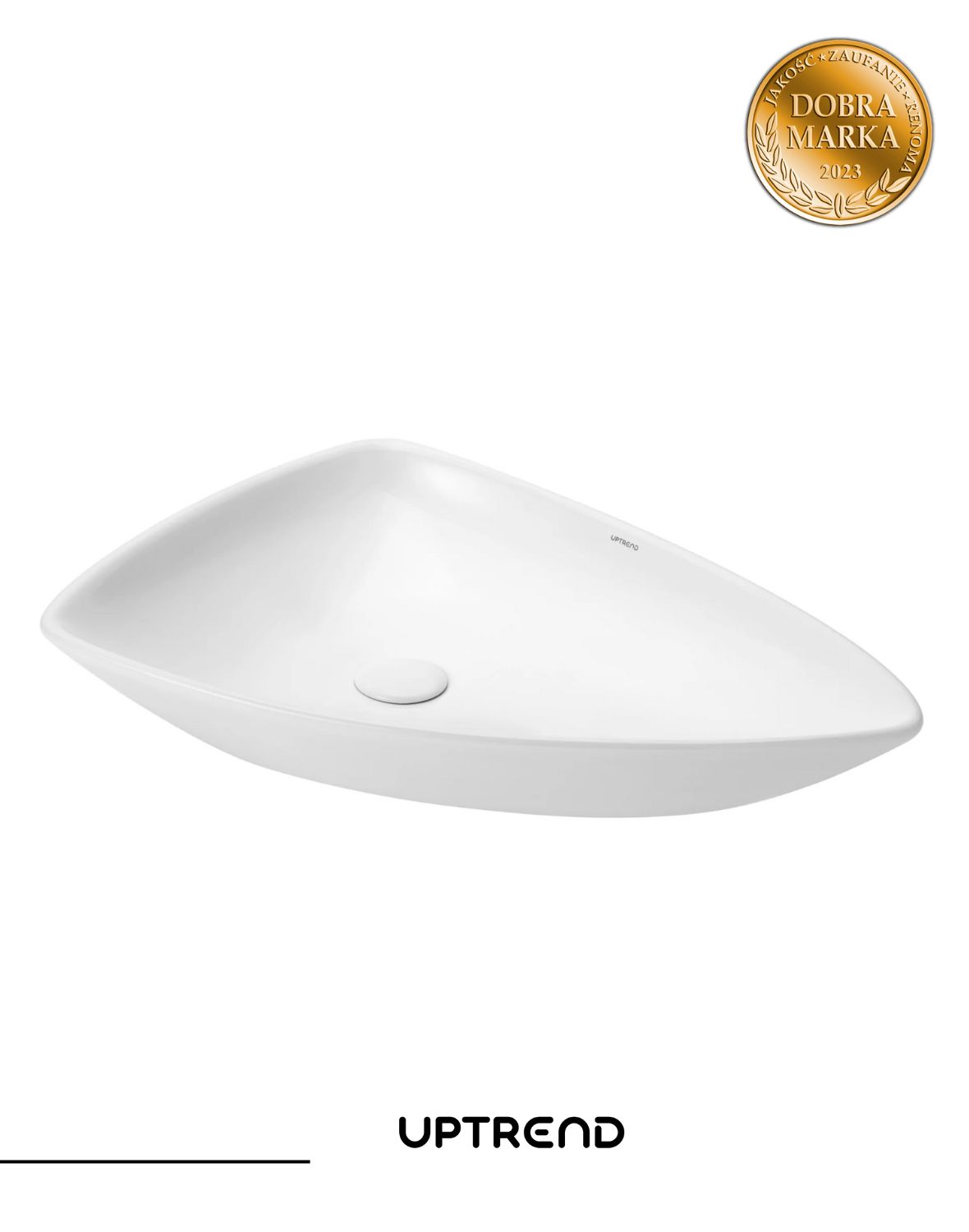 Uptrend Celia umywalka 41x41 cm okrągła nablatowa złota TR-T339