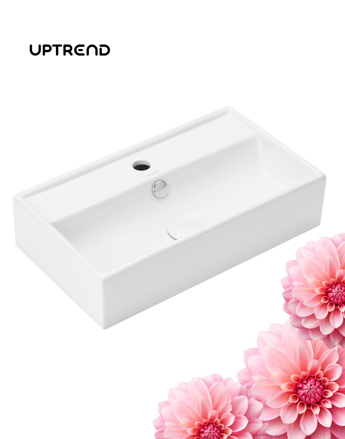 Uptrend Dalia umywalka 55x13,5 cm prostokątna biała STR4335