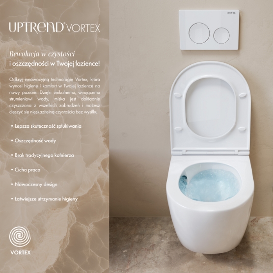 Uptrend Amaro miska WC z deską wolnoopadającą biały połysk TR2217